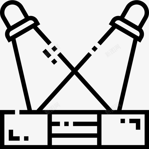 聚光灯派对和庆祝活动2直线型图标svg_新图网 https://ixintu.com 庆祝活动 派对 直线 线型 聚光灯
