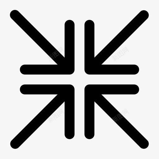 最小化箭头方向图标svg_新图网 https://ixintu.com 方向 最小化 用户界面 符号 箭头