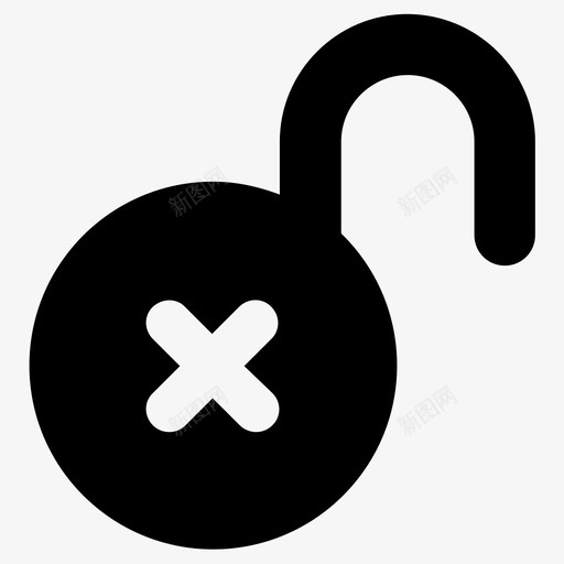 不安全开锁图标svg_新图网 https://ixintu.com 不安全 开锁