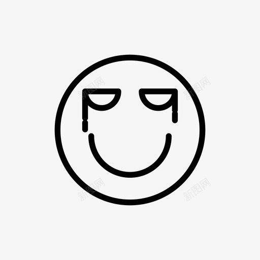 哭表情脸图标svg_新图网 https://ixintu.com 情绪 表情