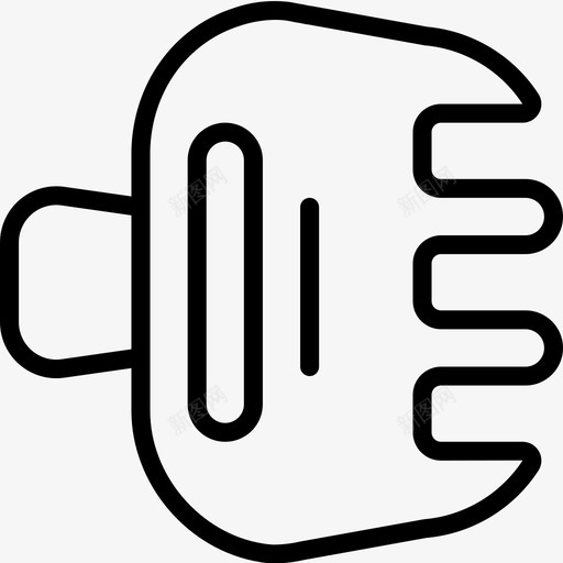 发夹发廊4号直发图标svg_新图网 https://ixintu.com 4号 发夹 发廊 直发