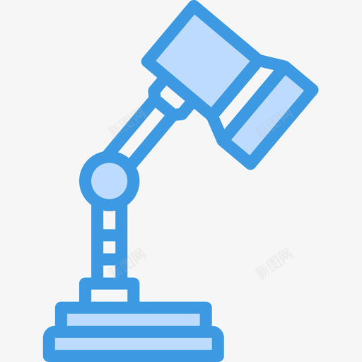 办公文具灯15蓝色图标svg_新图网 https://ixintu.com 办公文具 蓝色