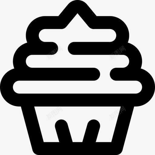 纸杯蛋糕食物113直系图标svg_新图网 https://ixintu.com 直系 纸杯 蛋糕 食物