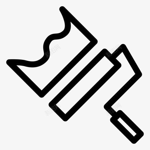 油漆滚筒图标svg_新图网 https://ixintu.com 油漆 滚筒