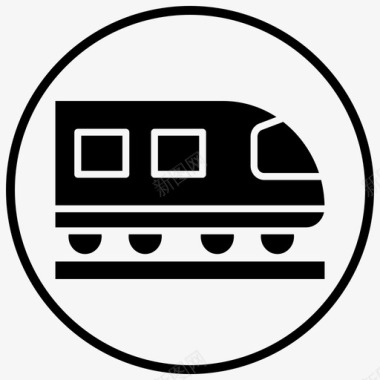 火车子弹头列车铁路图标图标