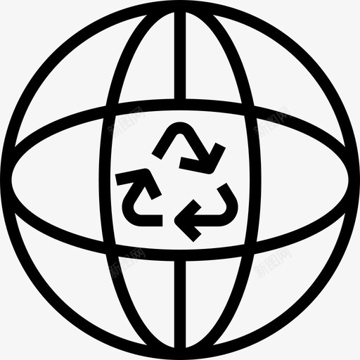 箭头循环能源2线性图标svg_新图网 https://ixintu.com 循环 箭头 线性 能源