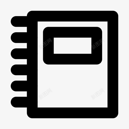 笔记本商务管理图标svg_新图网 https://ixintu.com 商务 商务管理 日程表 笔记本 管理 黑色