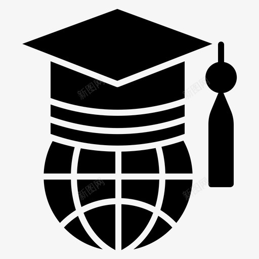 世界各地教育全球图标svg_新图网 https://ixintu.com 世界各地 全球 学校 教学 教育 研究生