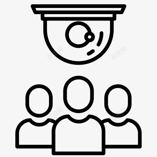 监视人员保护图标svg_新图网 https://ixintu.com 人员 保护 安保 安全 监视