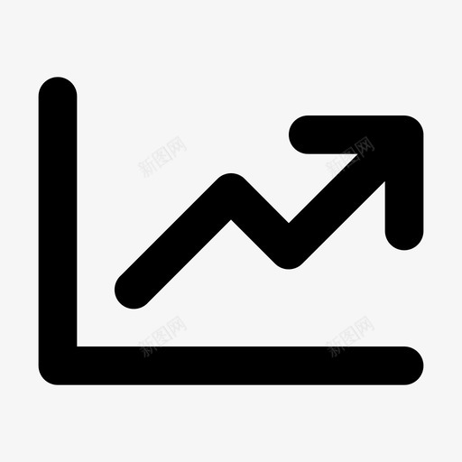 折线图箭头图形图标svg_新图网 https://ixintu.com 业务 向上 图形 折线 箭头 线图