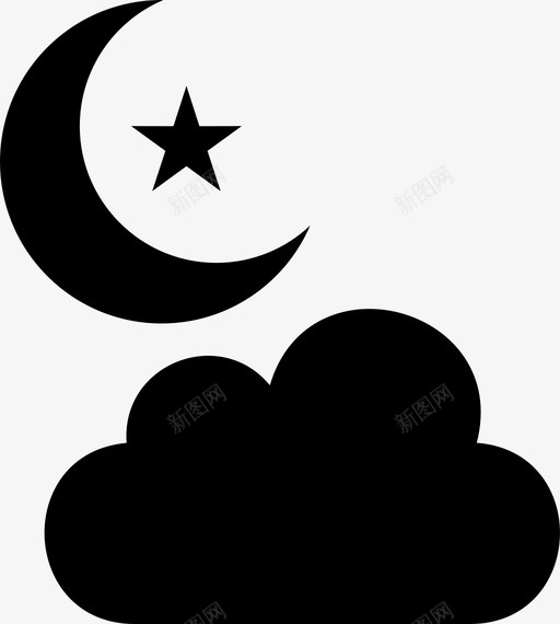 月亮天文学夜晚图标svg_新图网 https://ixintu.com 夜晚 天文学 太空 恒星 月亮 行星