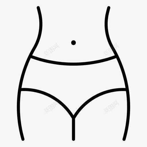 腰围身材苗条图标svg_新图网 https://ixintu.com 人体部位 减肥 腰围 苗条 身材