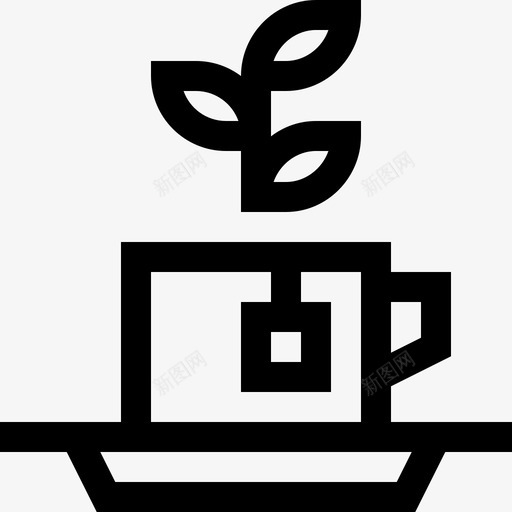 茶健康47线性图标svg_新图网 https://ixintu.com 健康47 线性 茶