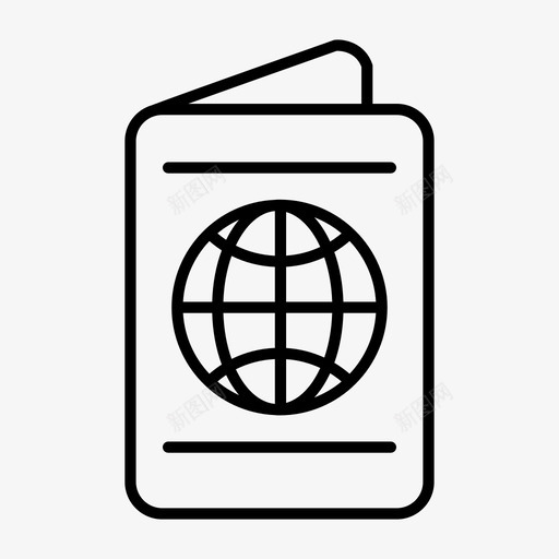 护照证件身份证图标svg_新图网 https://ixintu.com 护照 旅行 旅行图标 证件 身份证