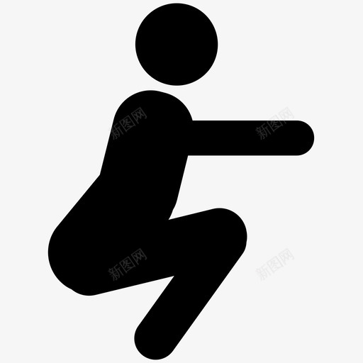 深蹲 健身svg_新图网 https://ixintu.com 深蹲 健身