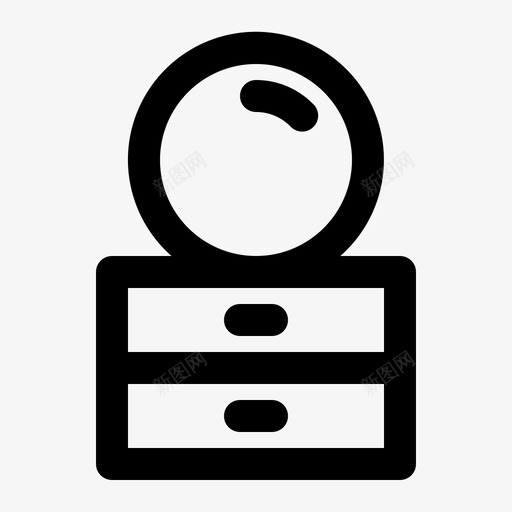 梳妆台桌子家具图标svg_新图网 https://ixintu.com spa 室内 家具 桌子 梳妆台 美容 轮廓