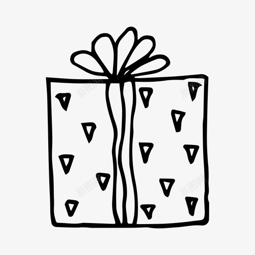 礼品盒生日节日图标svg_新图网 https://ixintu.com 生日 礼品盒 礼物 节日