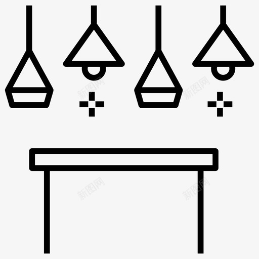 吸顶灯白炽灯一套室内线图标svg_新图网 https://ixintu.com 一套 吸顶灯 图标 室内设计 白炽灯 线图