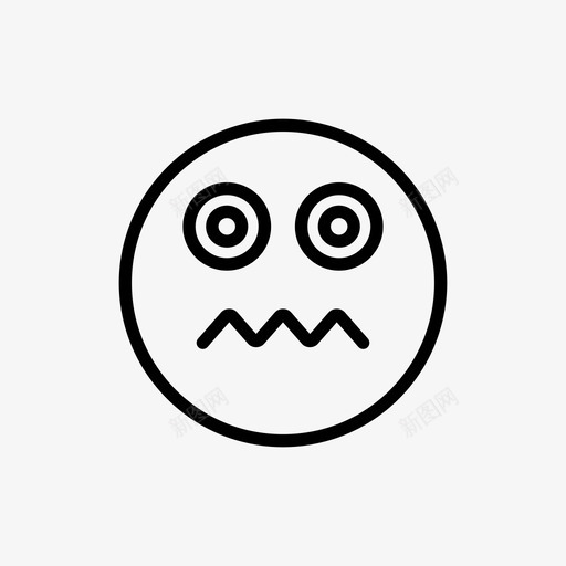 表情情绪担心图标svg_新图网 https://ixintu.com 情绪 担心 表情