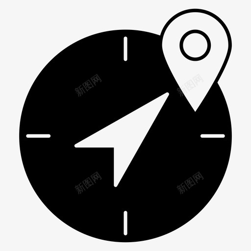 指南针位置地区指示图标svg_新图网 https://ixintu.com 位置 商业 地区 导航 指南针 指导 指示 营销