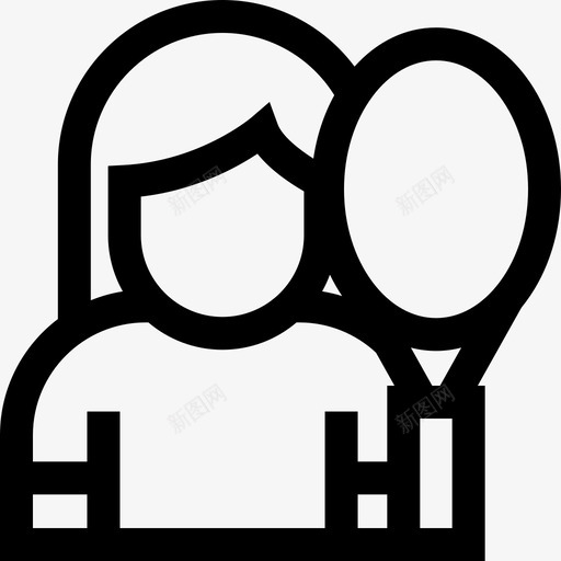 网球运动员体育头像6直线型图标svg_新图网 https://ixintu.com 体育 头像 直线 线型 网球 运动员