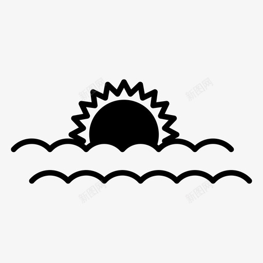 日出早晨夜晚图标svg_新图网 https://ixintu.com 夜晚 天气 开始 日出 早晨