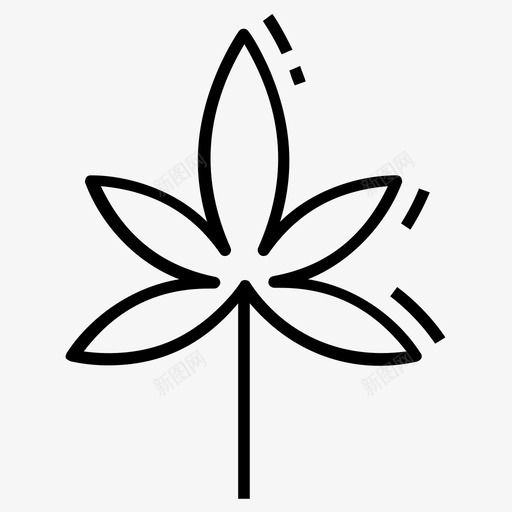 大麻叶子烟草线标集图标svg_新图网 https://ixintu.com 叶子 图标 大麻 烟草