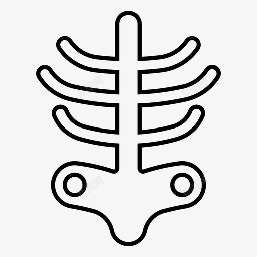 x光呼吸人体器官图标svg_新图网 https://ixintu.com x光 人体器官 健康医学 呼吸 肺 胸腔 胸骨