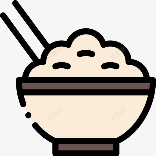 米饭美食19直系颜色图标svg_新图网 https://ixintu.com 直系 米饭 美食 颜色