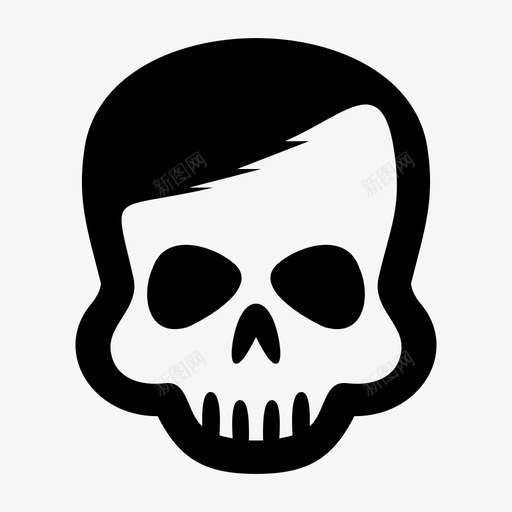 头骨死亡万圣节图标svg_新图网 https://ixintu.com 万圣节 头骨 恐怖 死亡