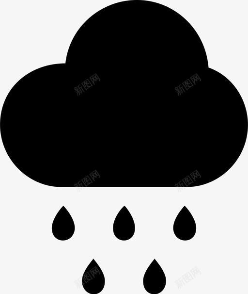 雨云天图标svg_新图网 https://ixintu.com 天气