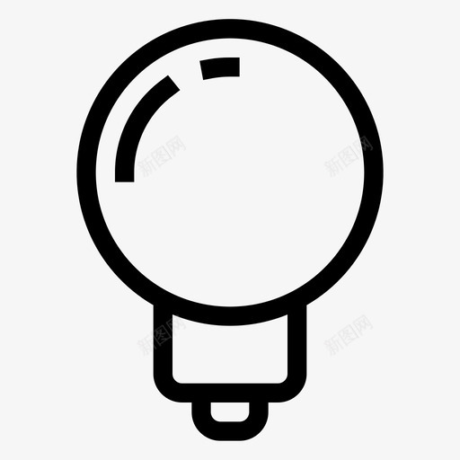 理念灯泡灯图标svg_新图网 https://ixintu.com 基本 大纲 本卷 灯泡 理念