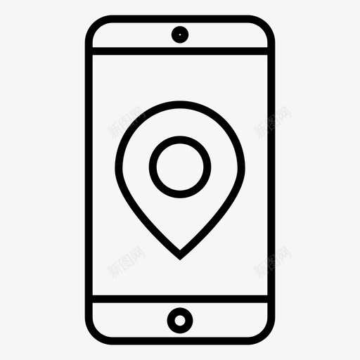 移动地图位置地图pin图标svg_新图网 https://ixintu.com pin 位置 图标 地图 手机 移动