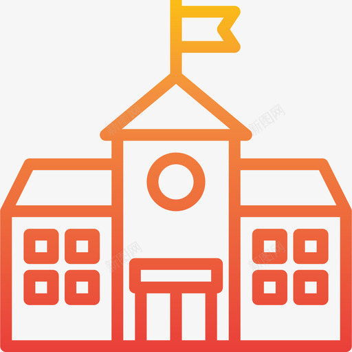 学校教育188梯度图标svg_新图网 https://ixintu.com 学校 教育188 梯度