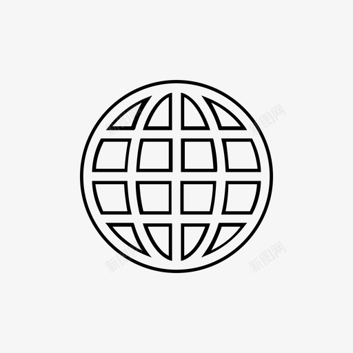 网络浏览全球图标svg_新图网 https://ixintu.com 互联网 全球 浏览 网站 网络