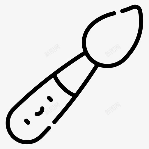 画笔平面60直线图标svg_新图网 https://ixintu.com 平面设计60 画笔 直线