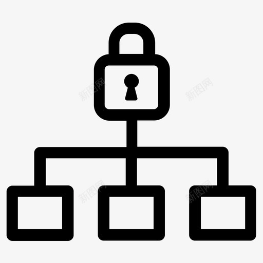 安全锁私人图标svg_新图网 https://ixintu.com 受保护 安全 私人 锁