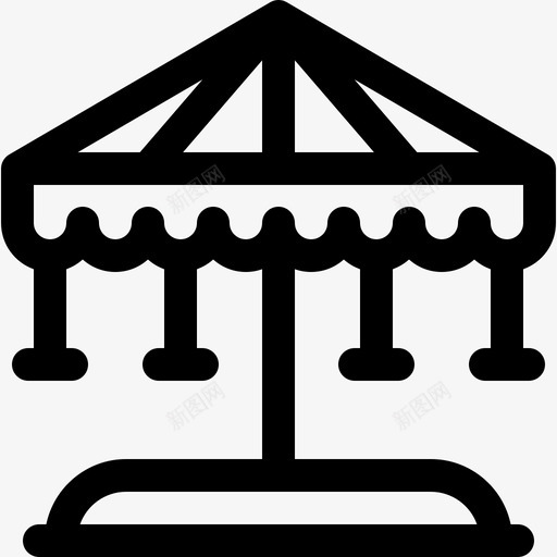 旋转木马游乐园35直线图标svg_新图网 https://ixintu.com 旋转木马 游乐园35 直线