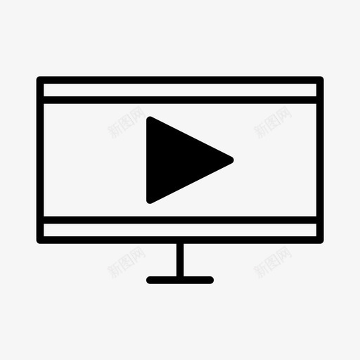 电视剧显示器屏幕图标svg_新图网 https://ixintu.com 室内 屏幕 技术 显示器 电视剧