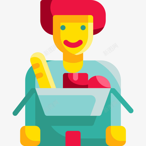 顾客购物和商店5公寓图标svg_新图网 https://ixintu.com 公寓 商店 购物 顾客