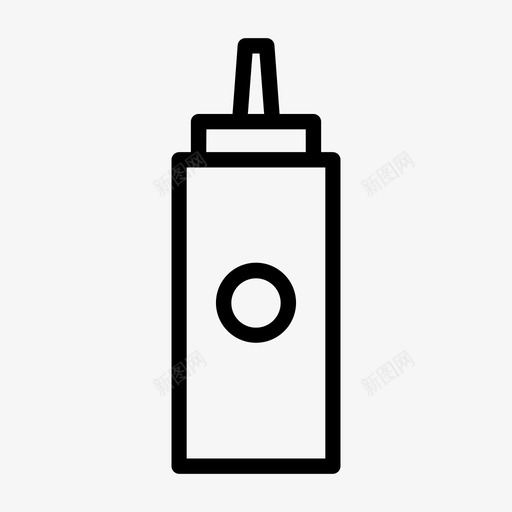 番茄酱或芥末瓶酱汁榨汁图标svg_新图网 https://ixintu.com 榨汁 番茄酱 芥末 酱汁 食品