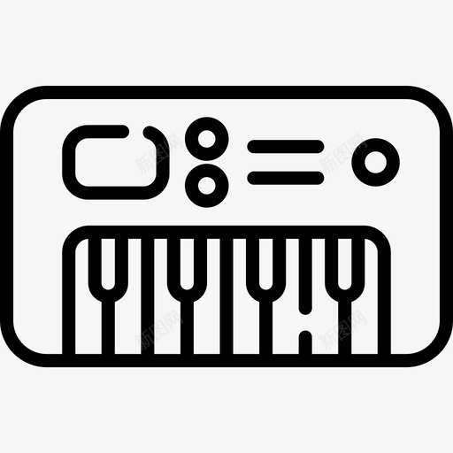 键盘迪斯科舞厅7线性图标svg_新图网 https://ixintu.com 线性 迪斯科舞厅7 键盘