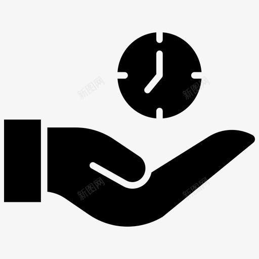 时钟交货时间人手图标svg_新图网 https://ixintu.com 交货时间 人手 时钟 服务 物流1Blackfill 订单处理