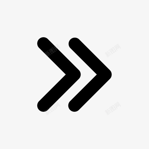 右V形箭头V形图标svg_新图网 https://ixintu.com 箭头