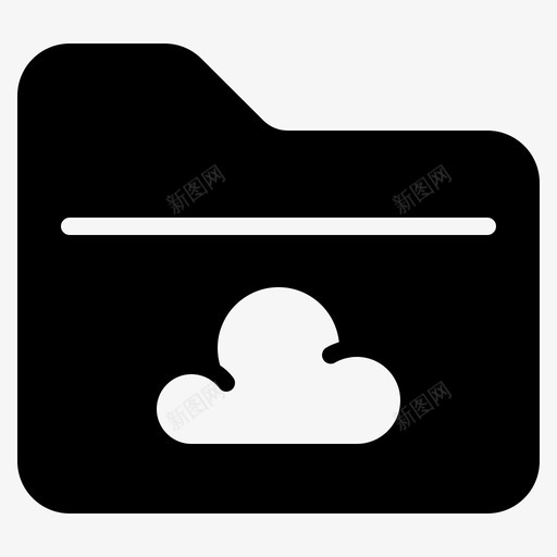 文件夹云存储云web图标svg_新图网 https://ixintu.com web 存储云 文件和文件夹图示符 文件夹云