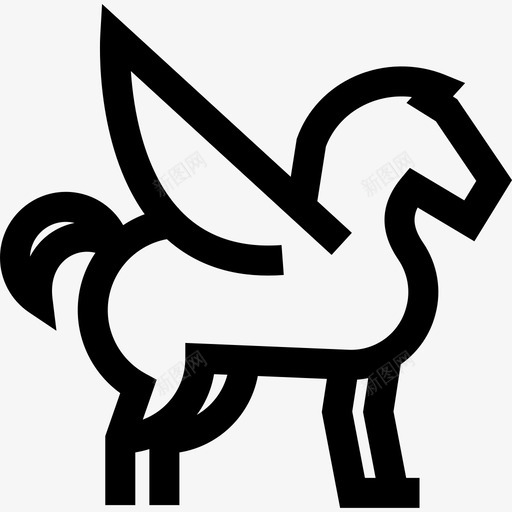 飞马座希腊神话2直系图标svg_新图网 https://ixintu.com 希腊神话 直系 飞马座