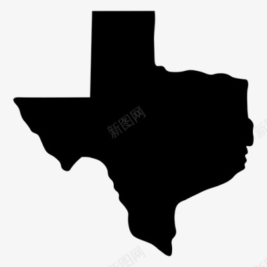 德克萨斯州极简主义者形状图标图标