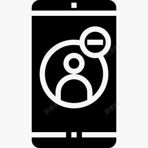 删除用户智能手机功能5填充图标svg_新图网 https://ixintu.com 删除 填充 手机功能 智能 用户