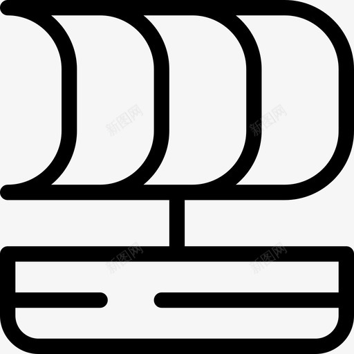 船新西兰直线型图标svg_新图网 https://ixintu.com 新西兰 直线型 船