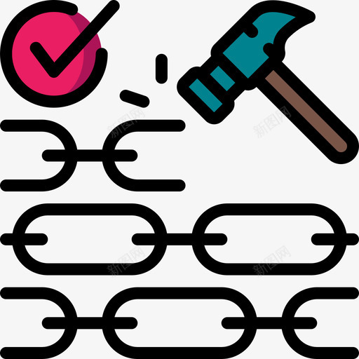 链接搜索引擎优化和网页优化18线性颜色图标svg_新图网 https://ixintu.com 优化 搜索引擎 线性 网页 链接 颜色